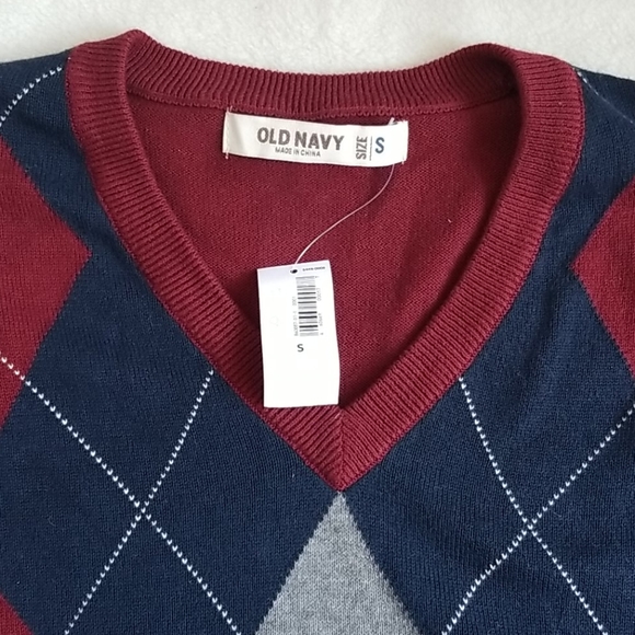 Old Navy Argyle Sweater, Size S - Picture 2 of 8